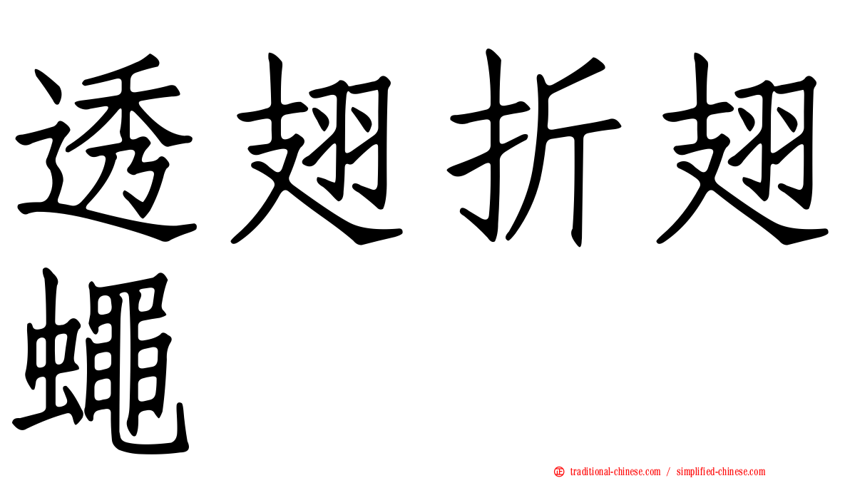 透翅折翅蠅