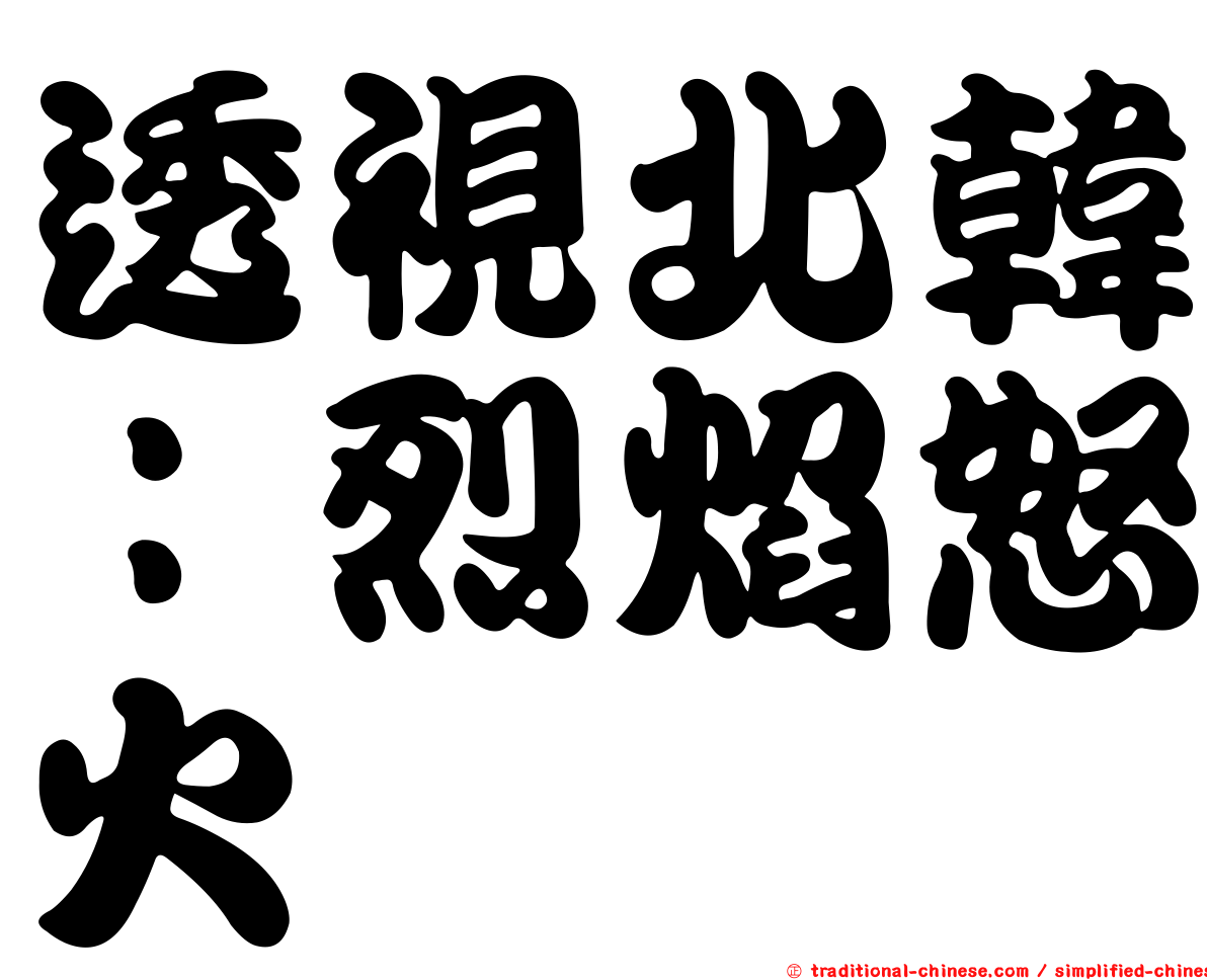 透視北韓：烈焰怒火