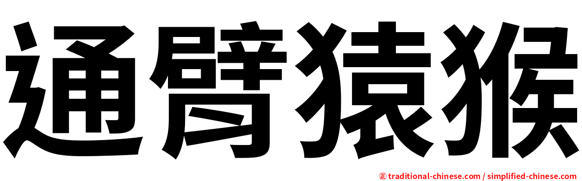 通臂猿猴