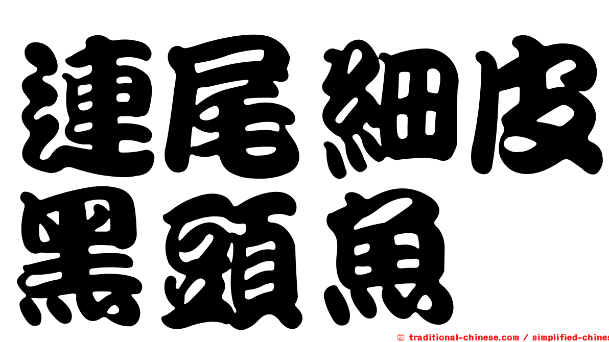 連尾細皮黑頭魚