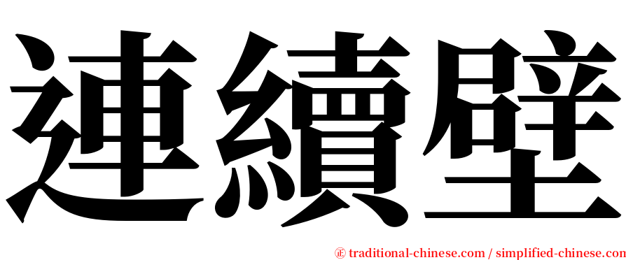 連續壁 serif font