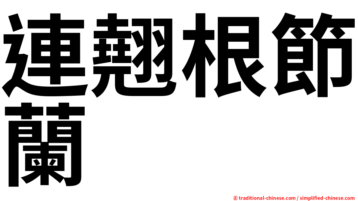 連翹根節蘭
