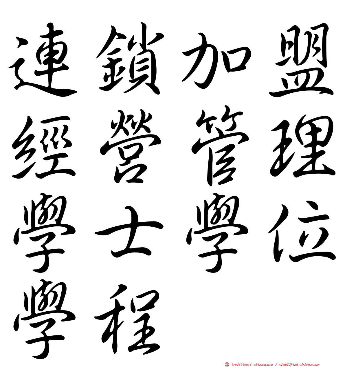 連鎖加盟經營管理學士學位學程