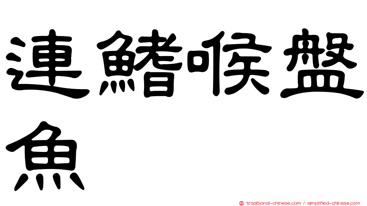 連鰭喉盤魚