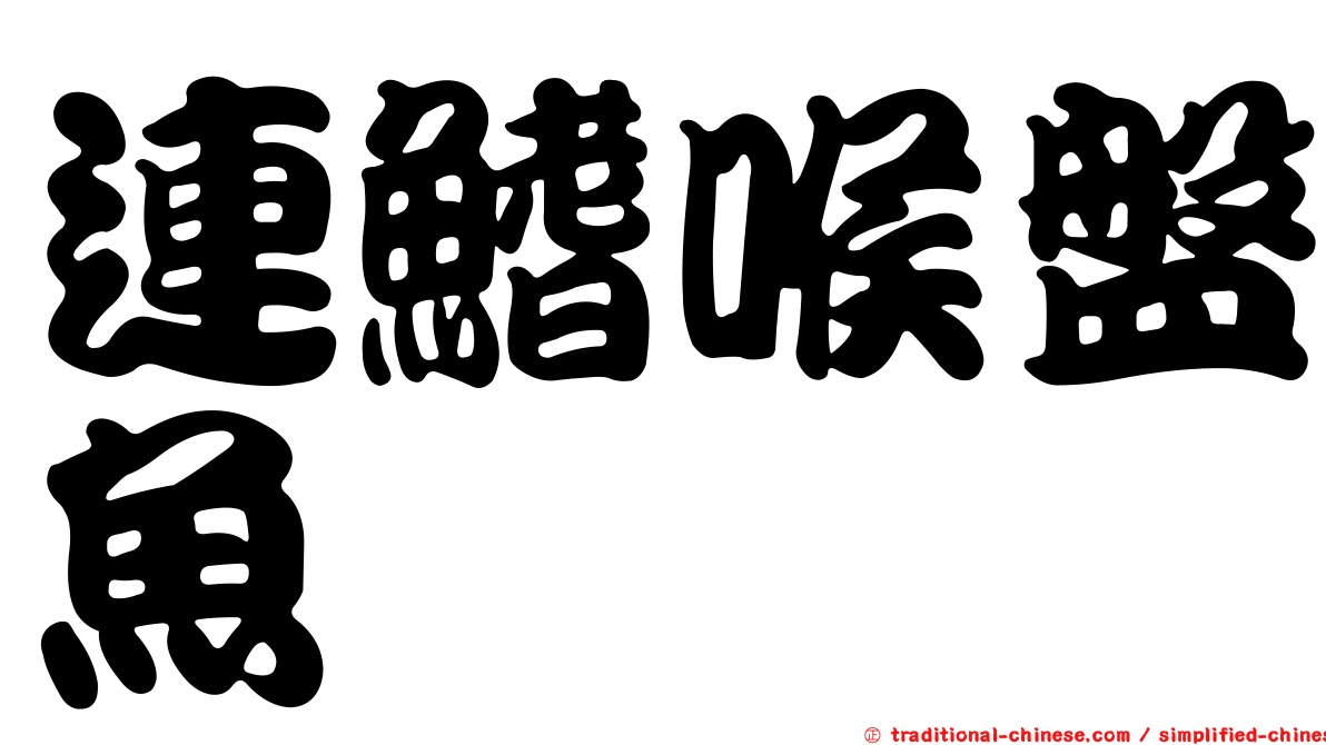 連鰭喉盤魚