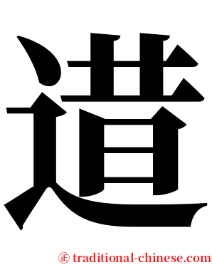 逪 serif font