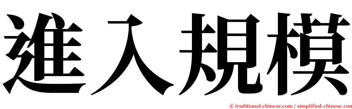 進入規模 serif font