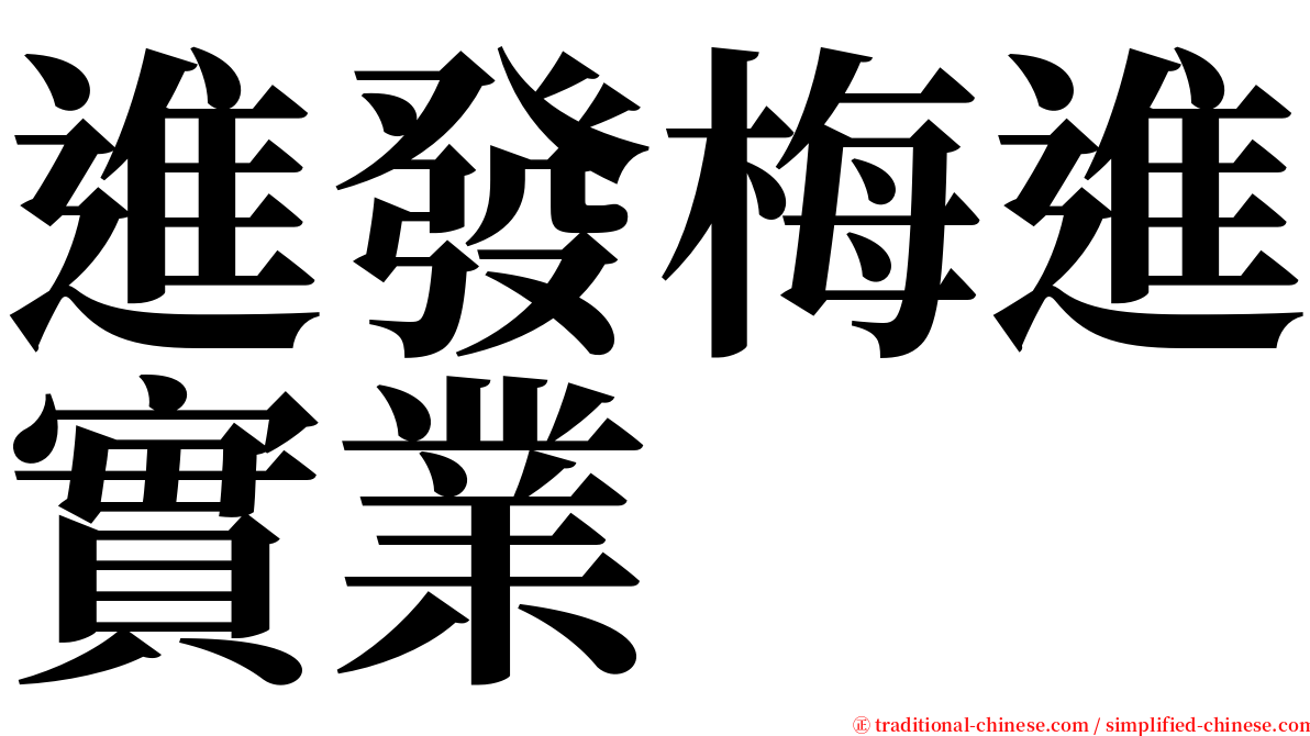進發梅進實業 serif font