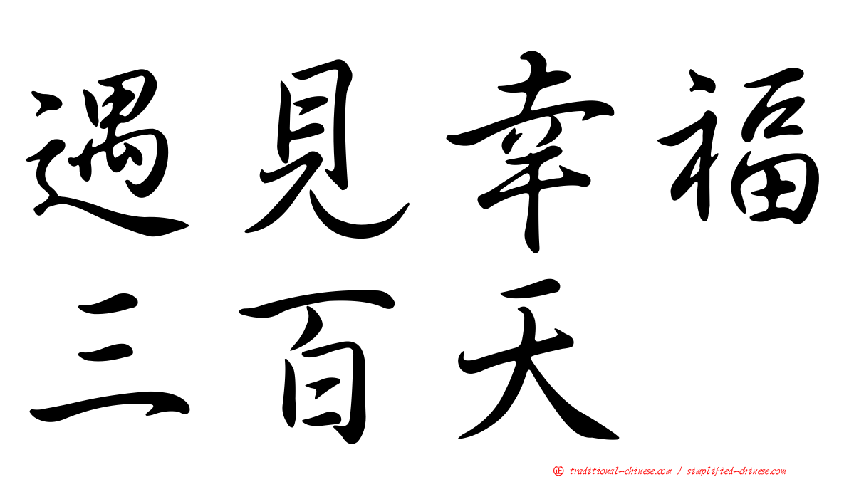 遇見幸福三百天