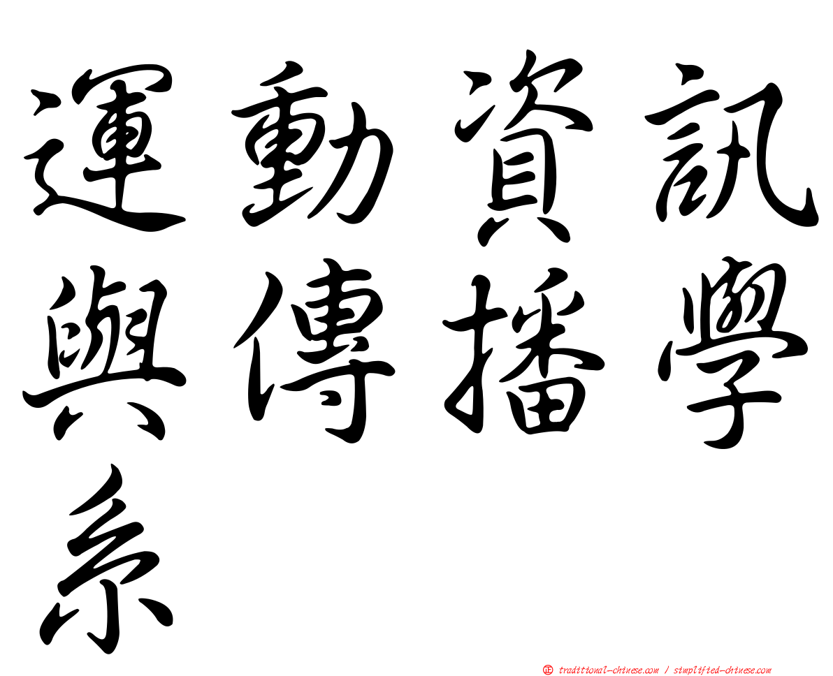運動資訊與傳播學系