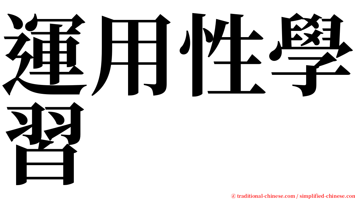 運用性學習 serif font