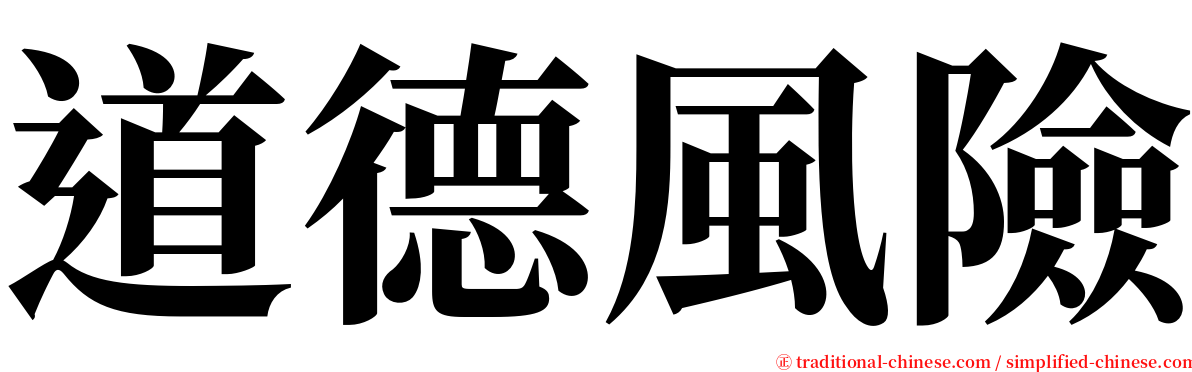 道德風險 serif font
