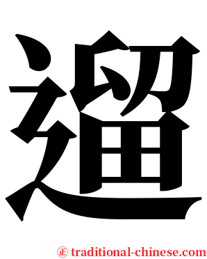 遛 serif font
