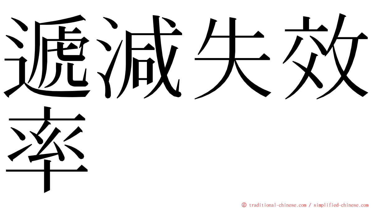 遞減失效率 ming font