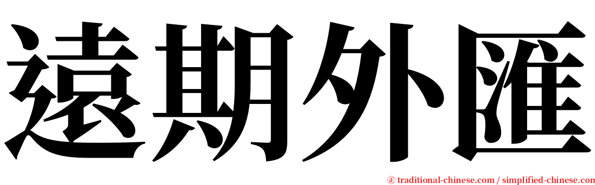 遠期外匯 serif font