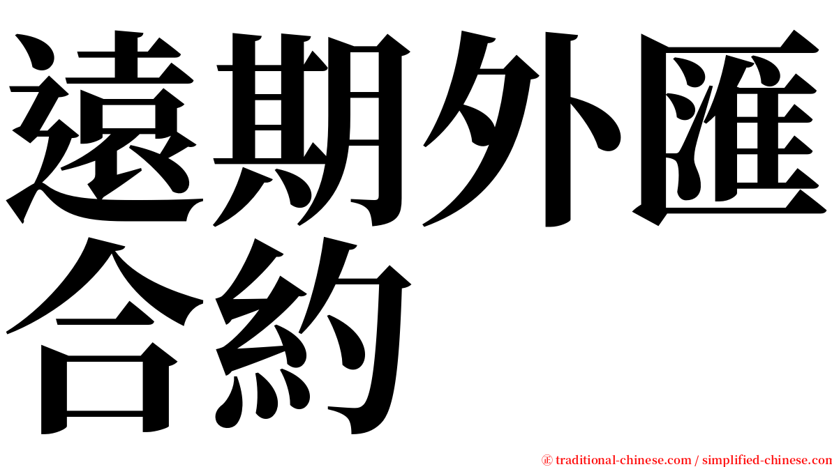 遠期外匯合約 serif font