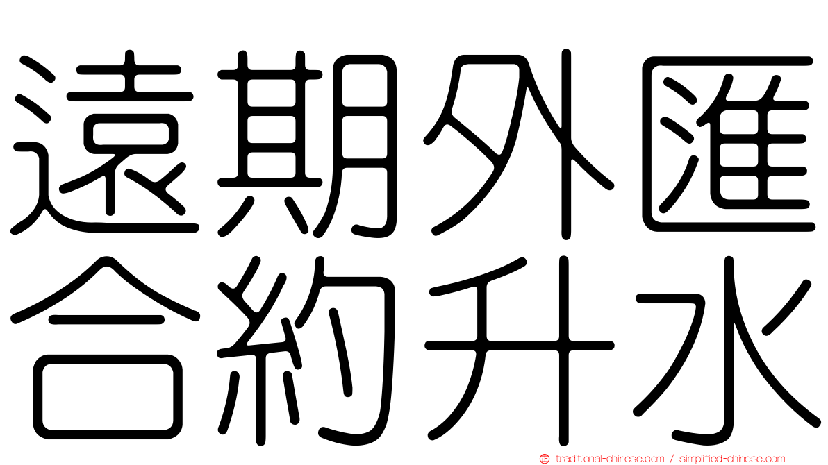 遠期外匯合約升水