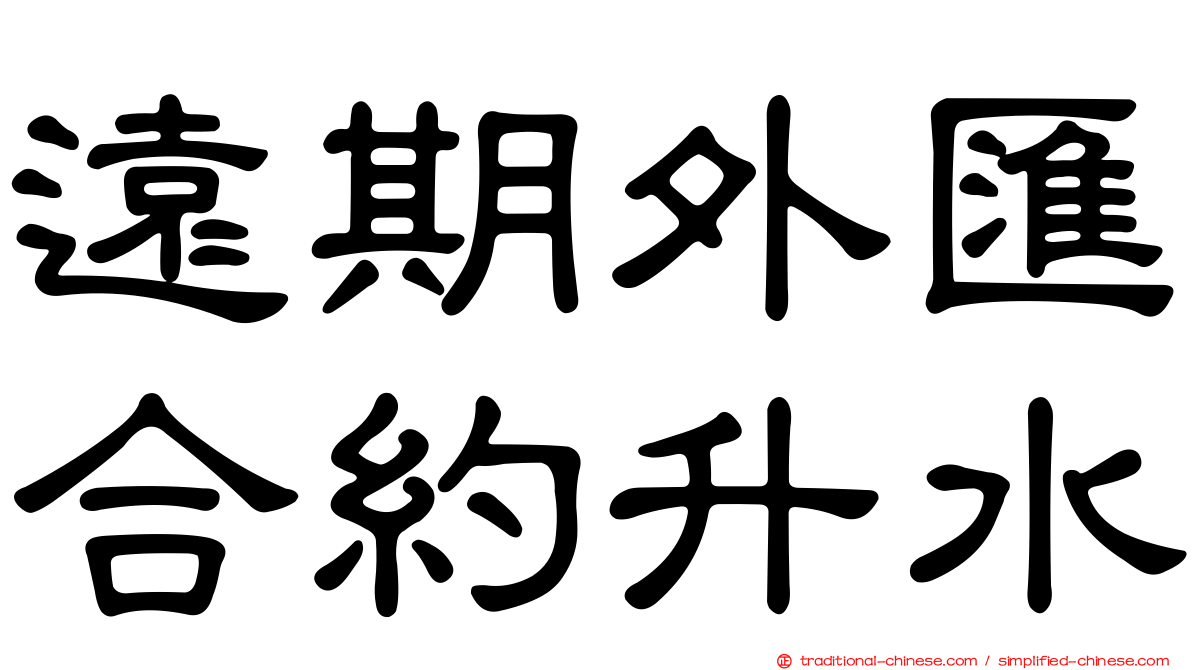 遠期外匯合約升水