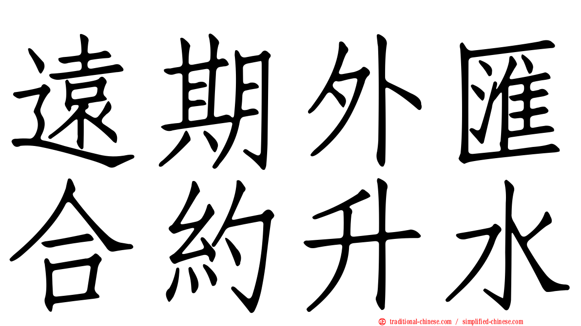 遠期外匯合約升水