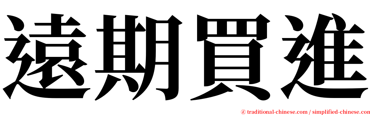 遠期買進 serif font