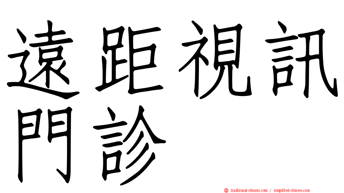 遠距視訊門診