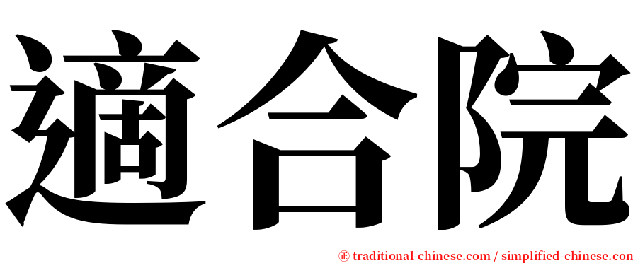 適合院 serif font