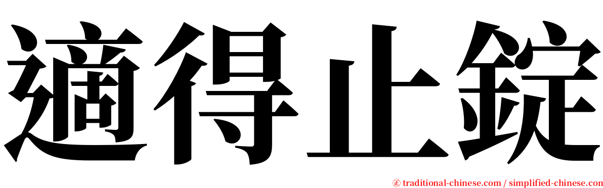 適得止錠 serif font