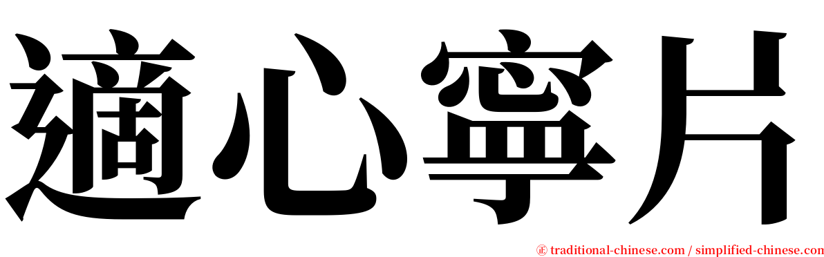 適心寧片 serif font