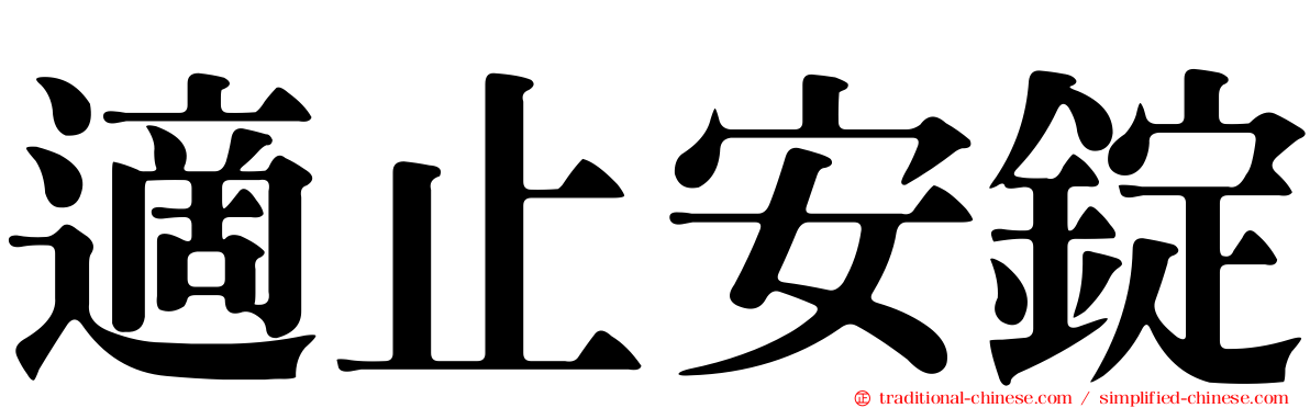 適止安錠