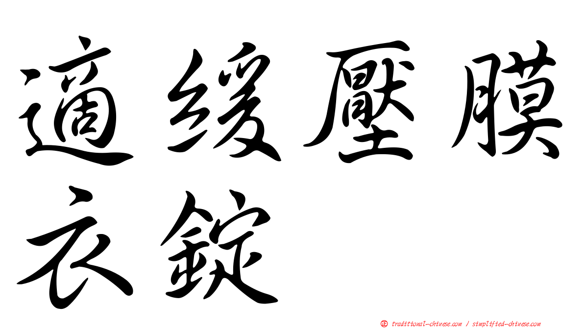 適緩壓膜衣錠