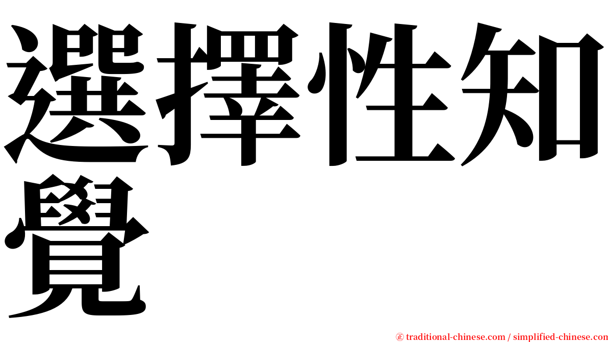 選擇性知覺 serif font