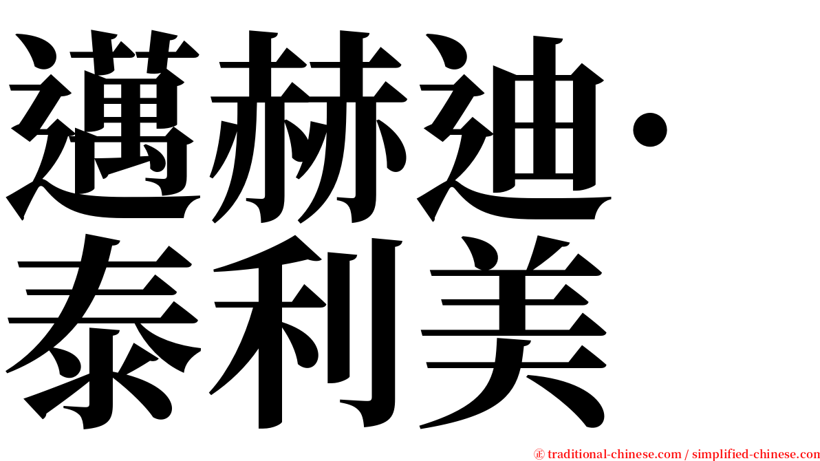 邁赫迪·泰利美 serif font