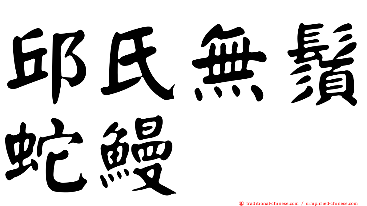 邱氏無鬚蛇鰻