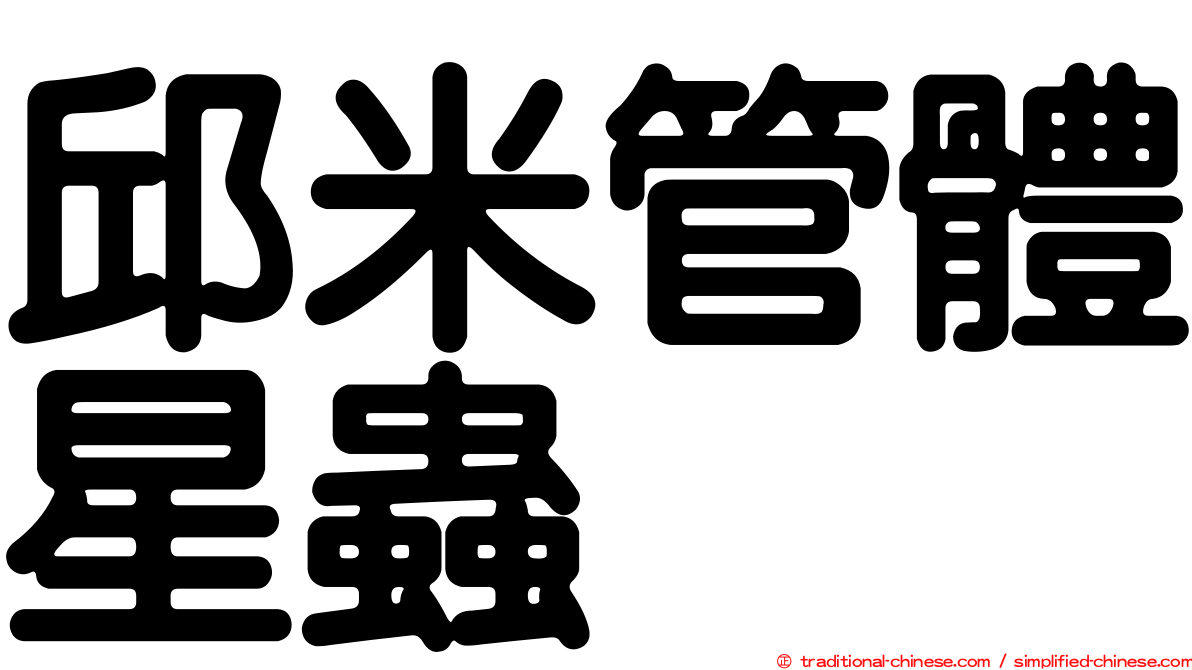邱米管體星蟲