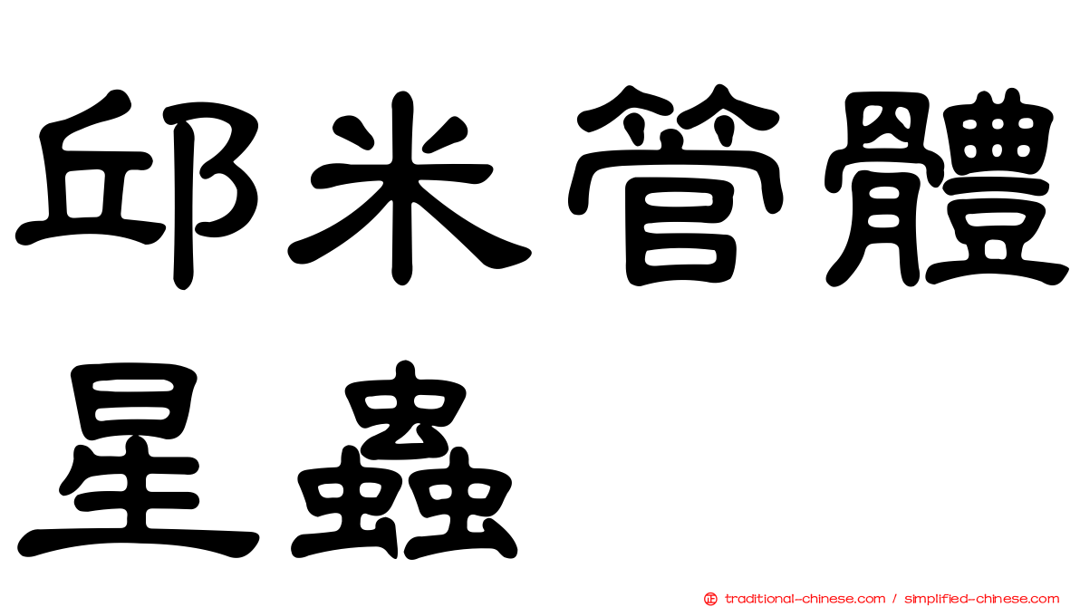 邱米管體星蟲