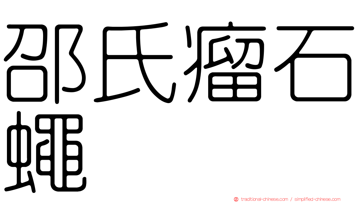 邵氏瘤石蠅