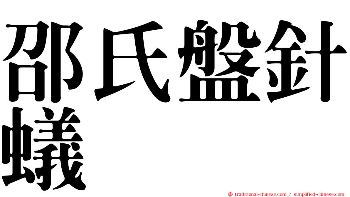 邵氏盤針蟻