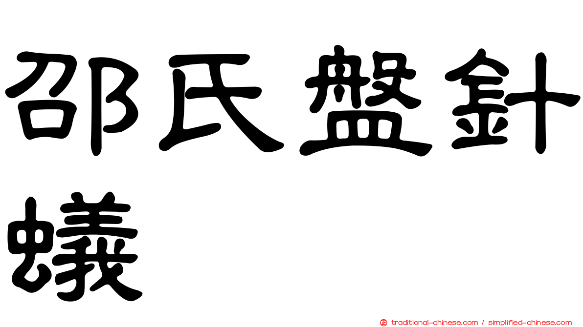 邵氏盤針蟻
