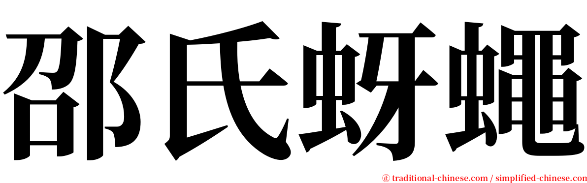 邵氏蚜蠅 serif font