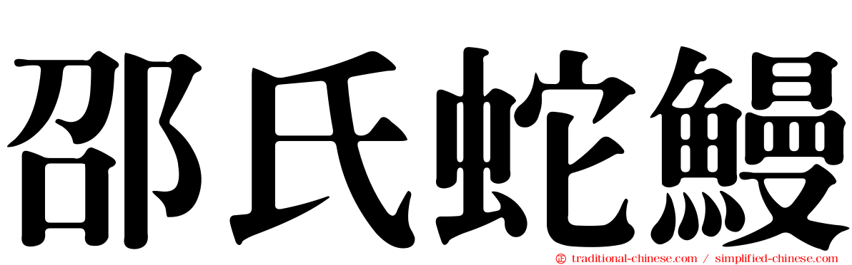 邵氏蛇鰻