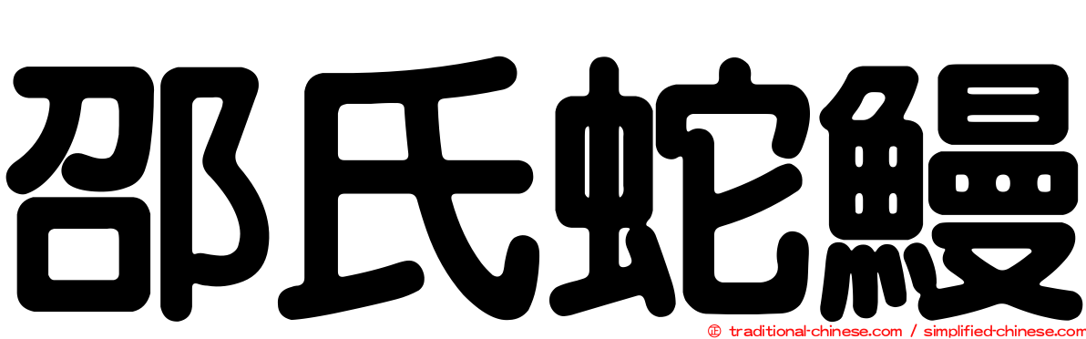邵氏蛇鰻