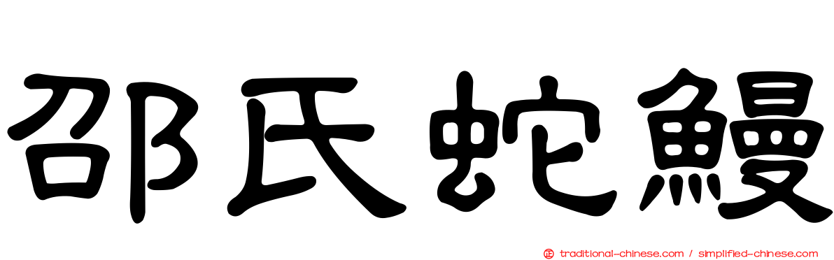 邵氏蛇鰻