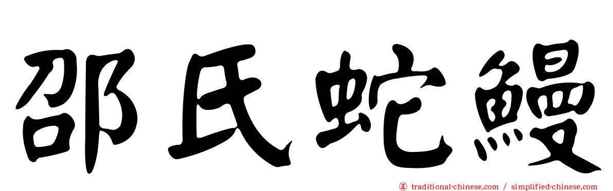 邵氏蛇鰻
