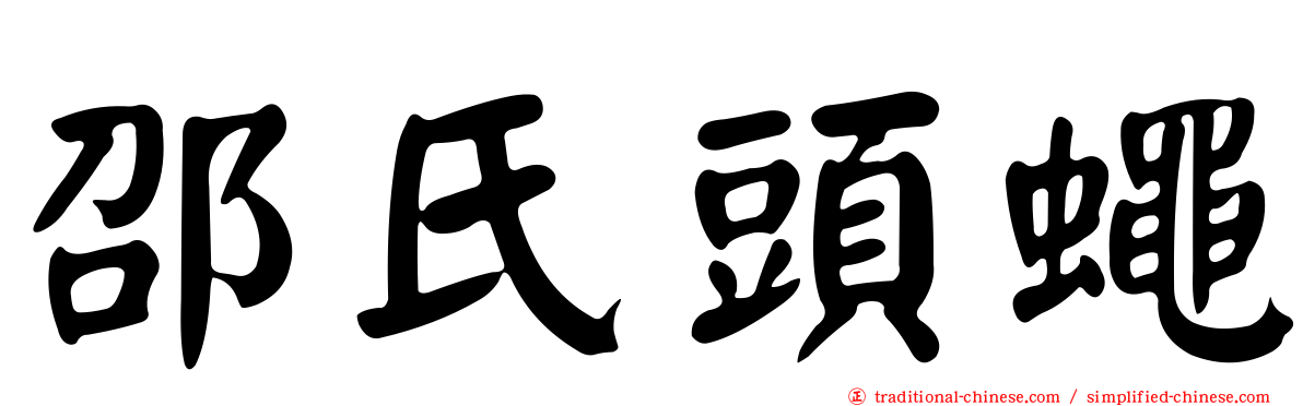 邵氏頭蠅