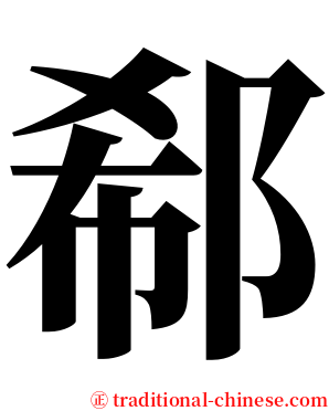 郗 serif font