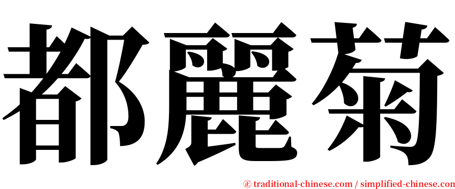 都麗菊 serif font