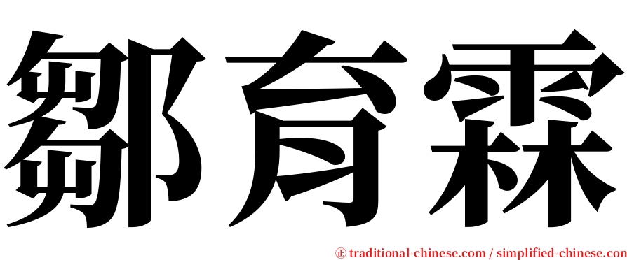 鄒育霖 serif font