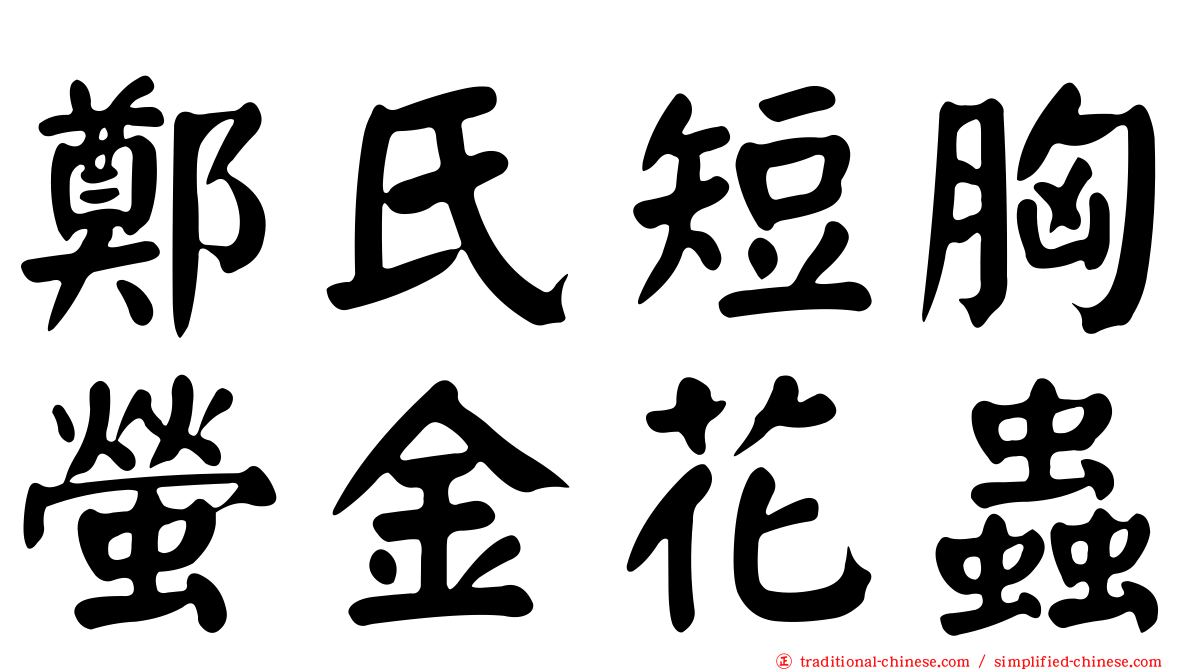 鄭氏短胸螢金花蟲