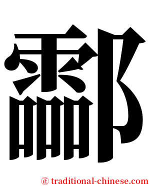 酃 serif font