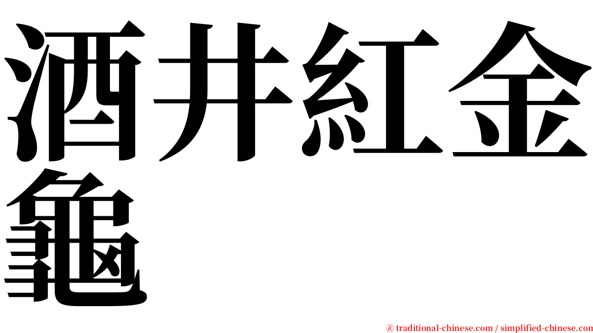 酒井紅金龜 serif font